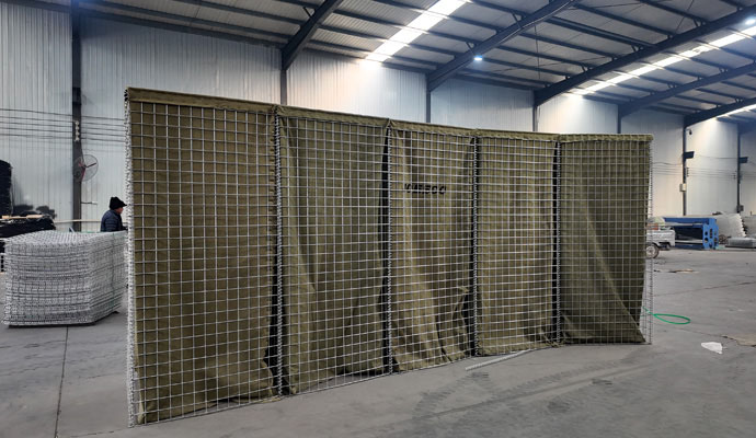 Finished Gabion Barrier