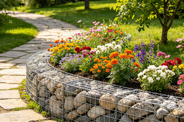 Urban Garden Gabion Installation